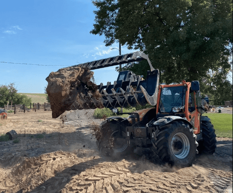 ANBO Grapple Rake 200 High Capacity For Skid Steers and Tractors - Iron Elk