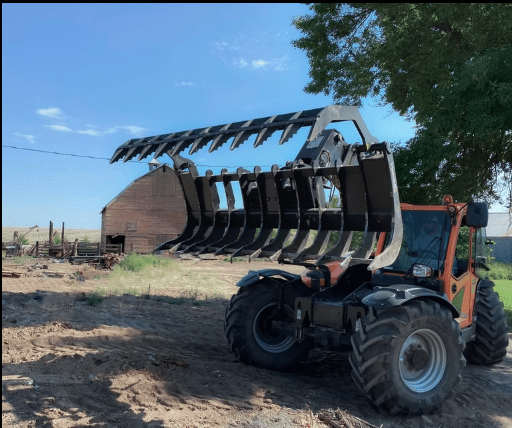 ANBO Grapple Rake 180 High Capacity For Skid Steers and Tractors - Iron Elk