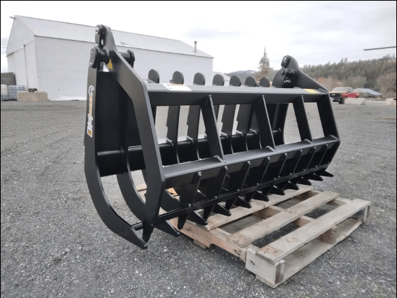 ANBO Grapple Rake 75 High Capacity For Skid Steers and Tractors - Iron Elk