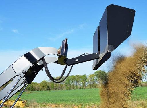 Loflin Fabrication Mini Skid Steer & Compact Tractor Front Dump Bucket - Iron Elk
