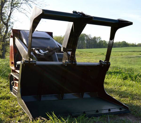 Loflin Fabrication Mini Skid Steer & Compact Tractor Grapple Bucket - Iron Elk