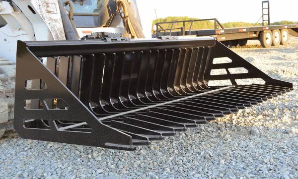 Loflin Fabrication Rock Bucket For Skid Steers & Tractors - Iron Elk