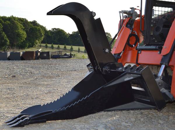 Loflin Fabrication Stump Grapple Bucket For Skid Steers & Tractors - Iron Elk