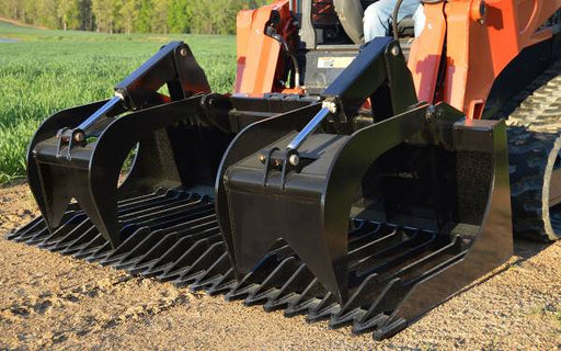 Loflin Fabrication XHD Rock Bucket Grapple For Skid Steers & Tractors - Iron Elk