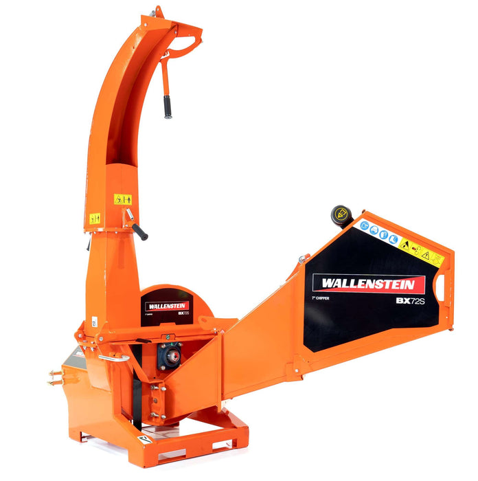 Wallenstein Equipment BX72S Tractor - Mounted Gravity - Feed Wood Chipper - Iron Elk