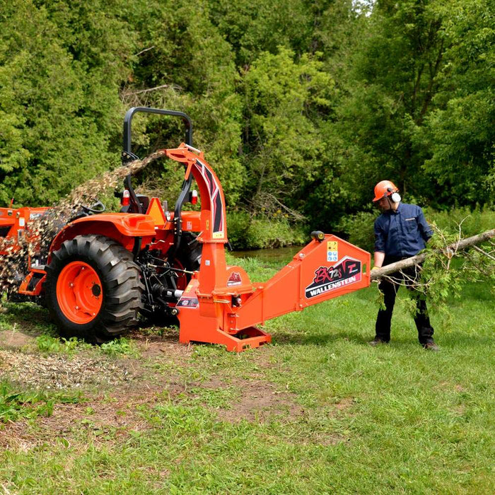 Wallenstein Equipment BX72S Tractor - Mounted Gravity - Feed Wood Chipper - Iron Elk