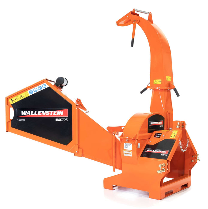 Wallenstein Equipment BX72S Tractor - Mounted Gravity - Feed Wood Chipper - Iron Elk