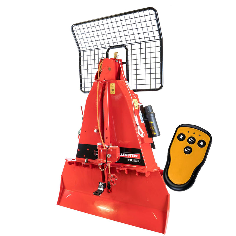 Wallenstein Equipment FX110RS – 11,000 lb Remote - Controlled PTO Skidding Winch with Synthetic Rope - Iron Elk