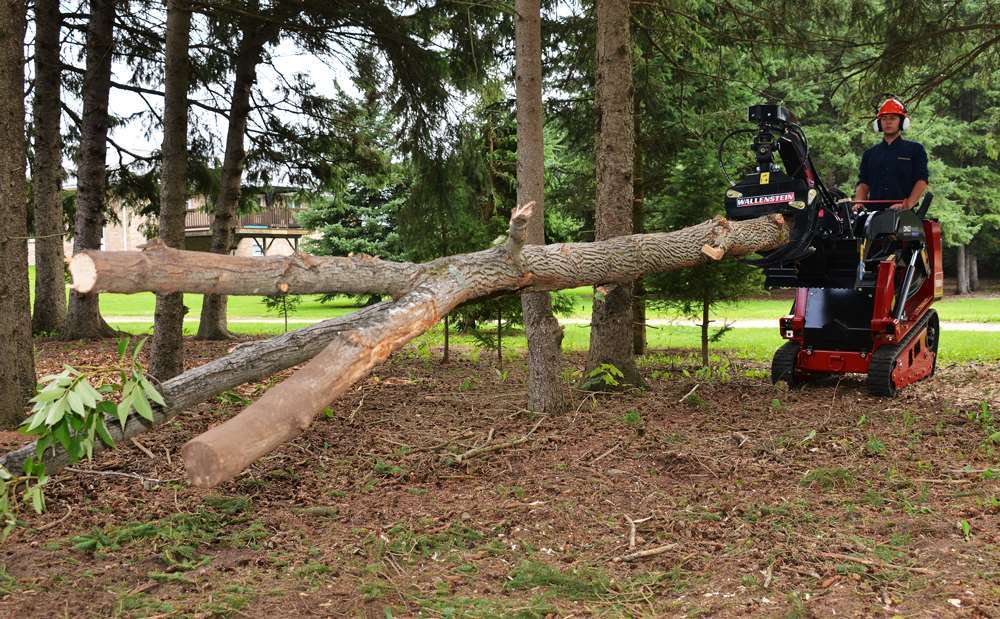 Wallenstein Equipment LXG210S – 1,000 lb Mini - Skid Steer Log Grapple with 180° Spring - Centered Rotation - Iron Elk