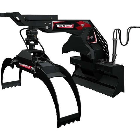 Wallenstein Equipment LXG430S – 4,500 lb Spring - Centered Skid‑Steer Log Grapple - Iron Elk