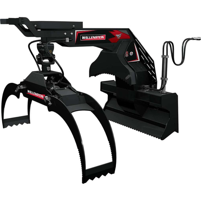 Wallenstein Equipment LXG430S – 4,500 lb Spring - Centered Skid‑Steer Log Grapple - Iron Elk
